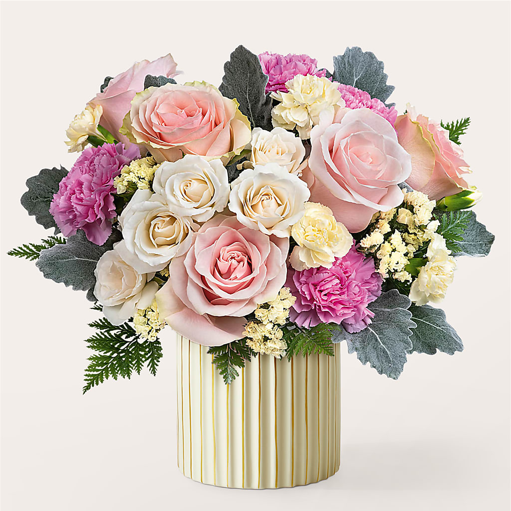 Blissful Moments Bouquet with Ivory Vase – Brunet Florist, Kanata ON