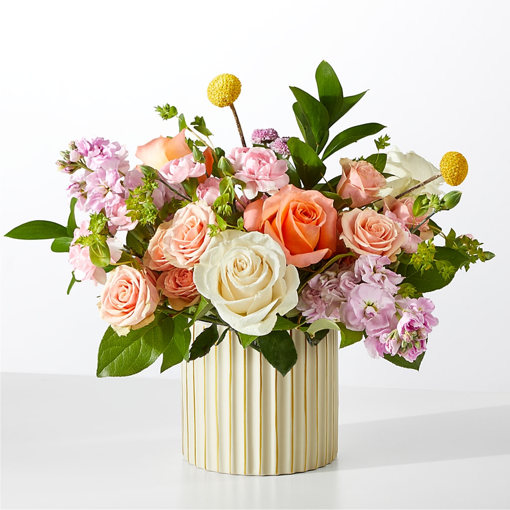 French Market Bouquet with Ivory Vase – Brunet Florist, Kanata ON