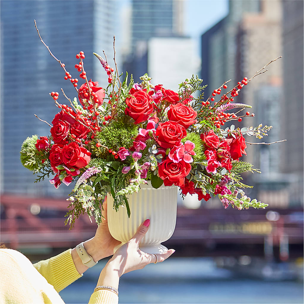 Big Red Bow Bouquet –  Brunet Florist, Kanata ON