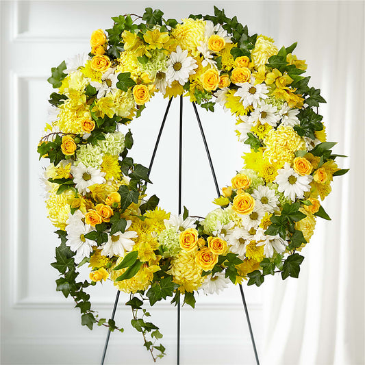 Golden Remembrance Wreath –  Brunet Florist, Kanata ON