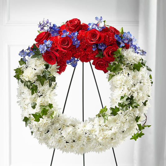 Patriotic Passion Wreath –  Brunet Florist, Kanata ON