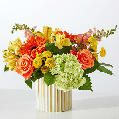 Autumn Sunshine Bouquet with Ivory Vase –  Brunet Florist, Kanata ON