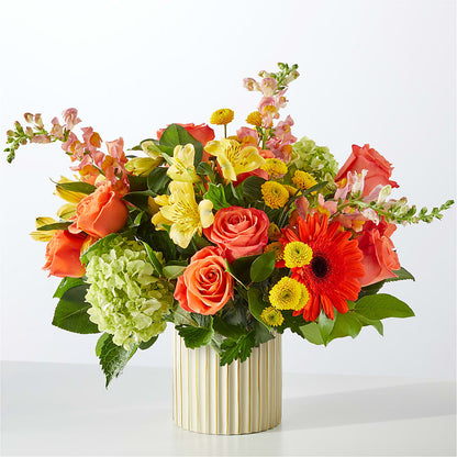 Autumn Sunshine Bouquet with Ivory Vase –  Brunet Florist, Kanata ON