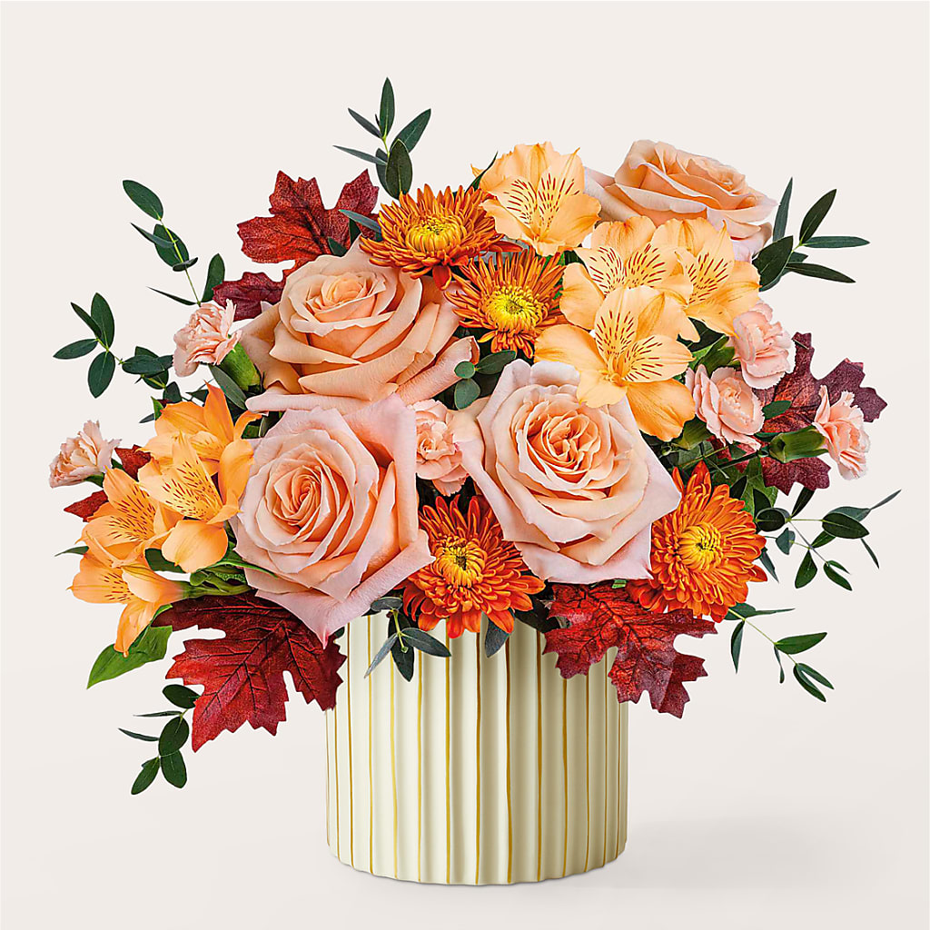 Spiced Latte Bouquet with Ivory Vase –  Brunet Florist, Kanata ON