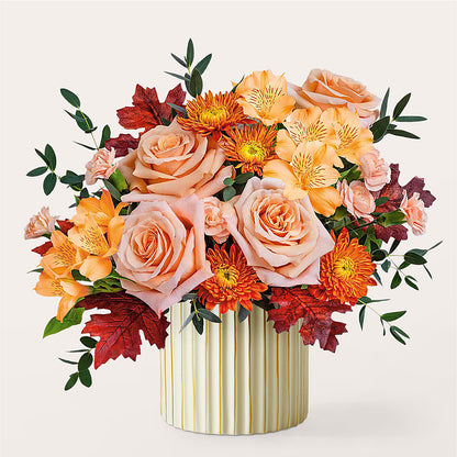 Spiced Latte Bouquet with Ivory Vase –  Brunet Florist, Kanata ON