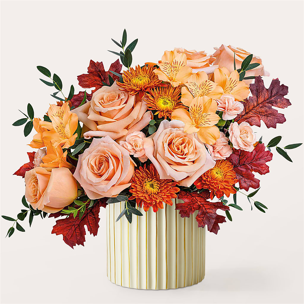 Spiced Latte Bouquet with Ivory Vase –  Brunet Florist, Kanata ON
