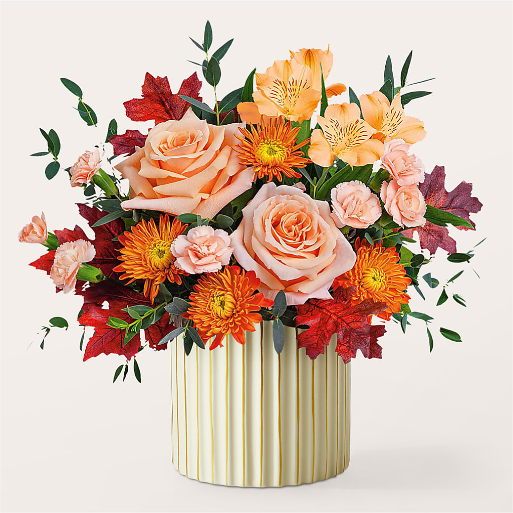 Spiced Latte Bouquet with Ivory Vase –  Brunet Florist, Kanata ON