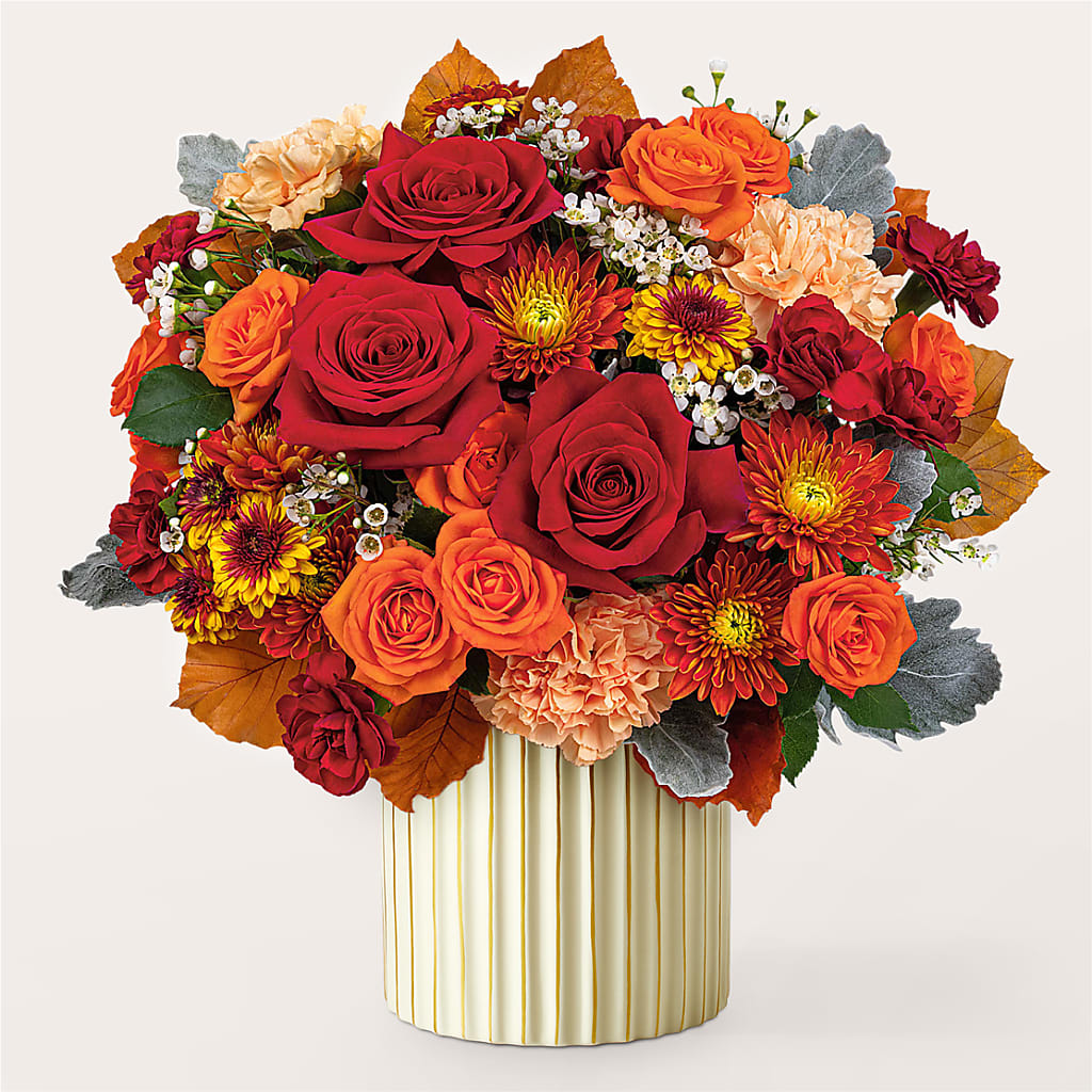 Merlot Bouquet with Ivory Vase –  Brunet Florist, Kanata ON