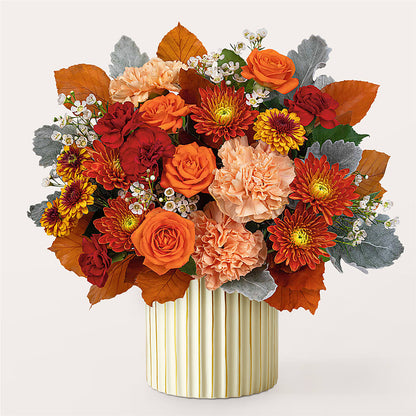 Merlot Bouquet with Ivory Vase –  Brunet Florist, Kanata ON